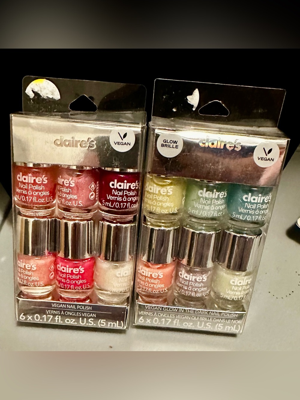 Hard Candy Vegan nail polish Duo - One Set Glow in the Dark